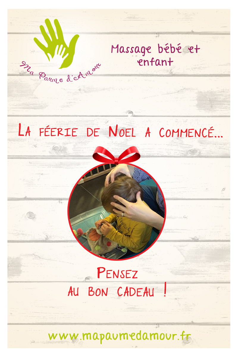 Bon cadeau Noël : massage enfant et bébé, Nancy