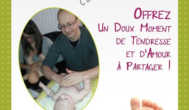 Idée cadeau pour la fête des pères : un atelier massage pour bébé et enfants, Entre Nancy et Toul